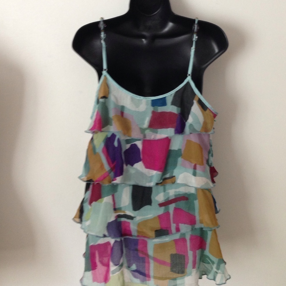 *🆕 Lapis Ruffle Colorful Top S - Picture 3 of 4